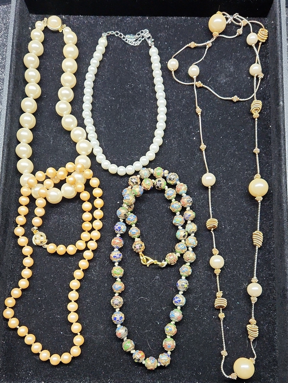 Faux Pearl and Bead Necklace Bundle
